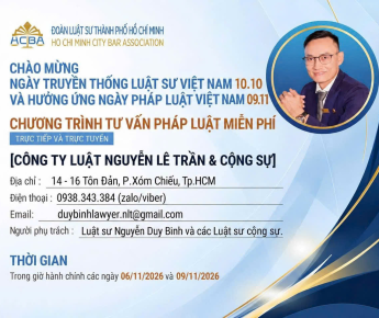CHƯƠNG TRÌNH TƯ VẤN PHÁP LUẬT MIỄN PHÍ 2026
