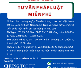Chương trình tư vấn pháp luật miễn phí!